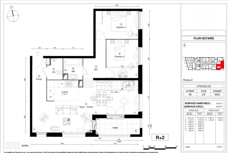 property Appartement 4 pièces 83 m²