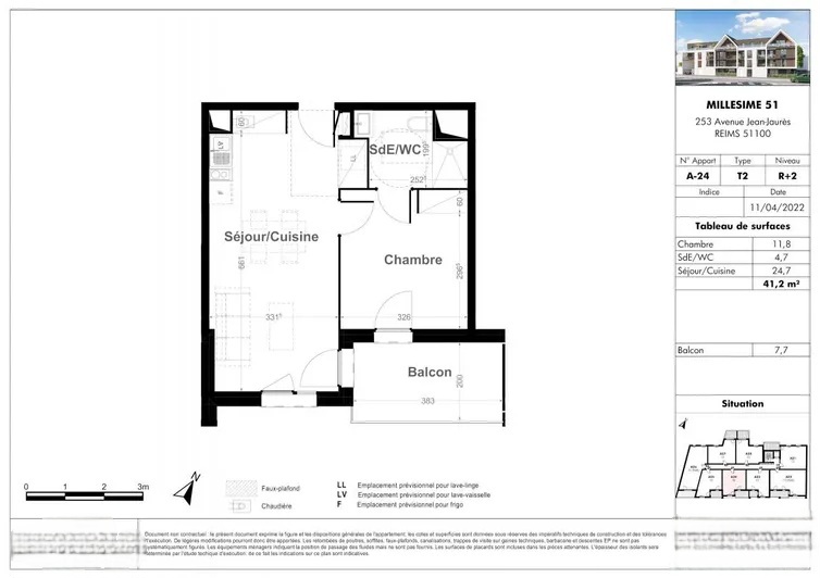 property Appartement 2 pièces 41 m²